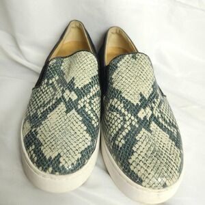 Vionic Snake Print Leather Slip‎ On Flats Womens 6.5 Comfort Shoes